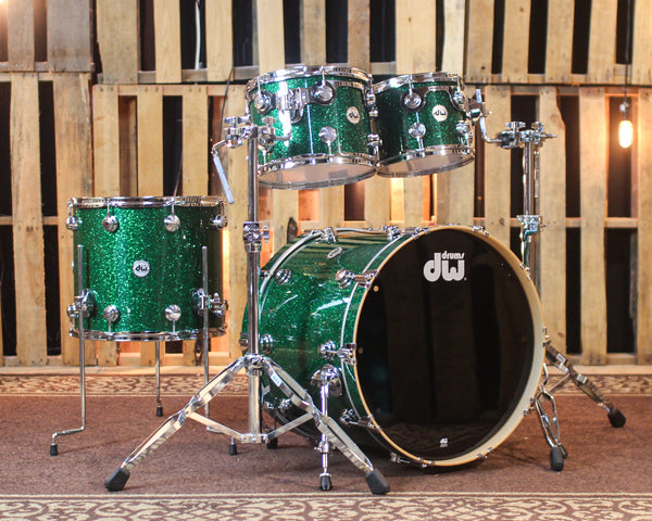DW Collector's Maple SSC Green Glass Drum Set - 22,10,12,16 - SO#1450373