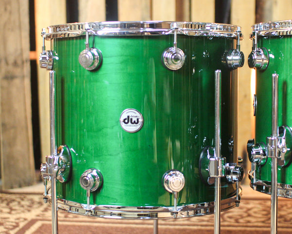 DW Collector's Maple SSC Hunter Green Lacquer Drum Set - 22,10,12,14,16 - SO#1443330