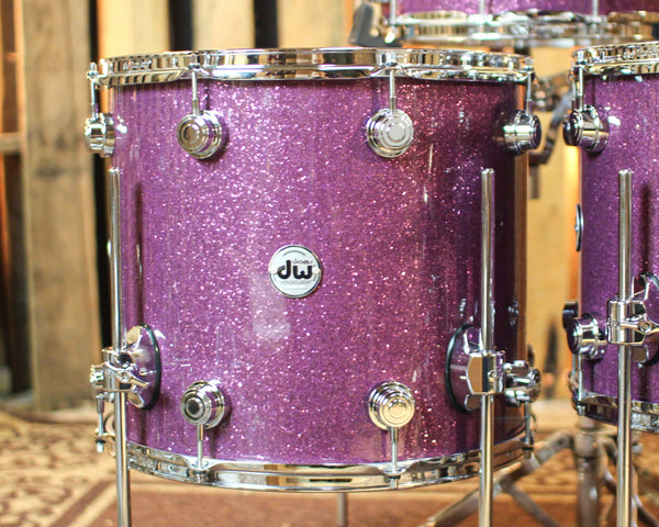 DW Collector's Maple SSC Purple Glass Drum Set - 22,10,12,14,16,14sn - SO#1354753