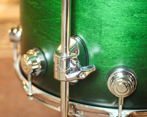DW Collector's Maple SSC Satin Emerald Green to Ebony Burst Drum Set - 20,10,12,13,15 - SO#1440815