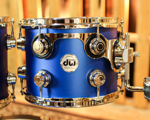 DW Collector's Maple SSC Blue Metallic Hard Satin Drum Set - 22,10,12,16 - SO#1367489
