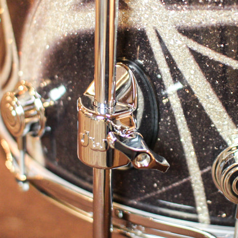 DW Collector's Cherry HVLT Smoke Glass Contrail Drum Set - 24,13,16,14sn - SO#1391000