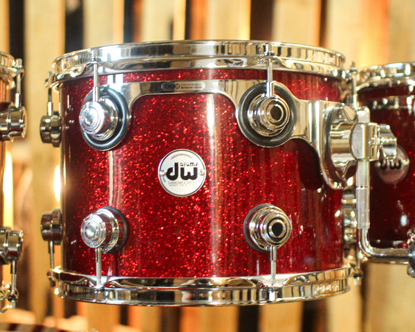 DW Collector's Pure Purpleheart HVLT Ruby Glass Drum Set - 24,10,12,13,16,18,14sn - SO#1327275