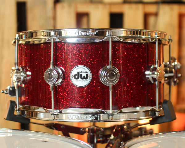 DW Collector's Pure Purpleheart HVLT Ruby Glass Drum Set - 24,10,12,13,16,18,14sn - SO#1327275