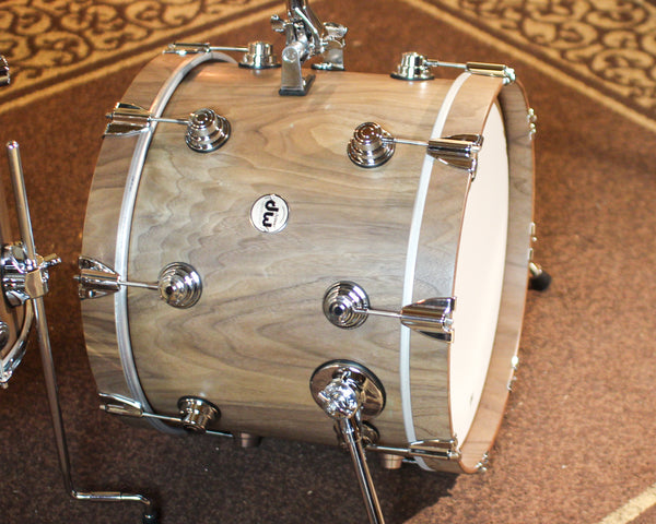 DW Collector's Pure Walnut Natural Hard Satin Drum Set - 18,12,14,14sn - SO#1421333