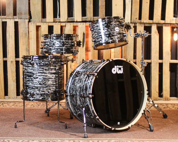 DW Collector's SonicPly Black Oyster Glass Drum Set - 24,13,16,14sn - SO#1412870