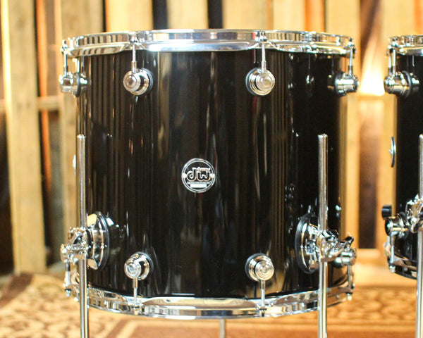 DW Performance Piano Black Lacquer 5pc Drum Set - 18x22, 8x10, 9x12, 12x14, 14x16