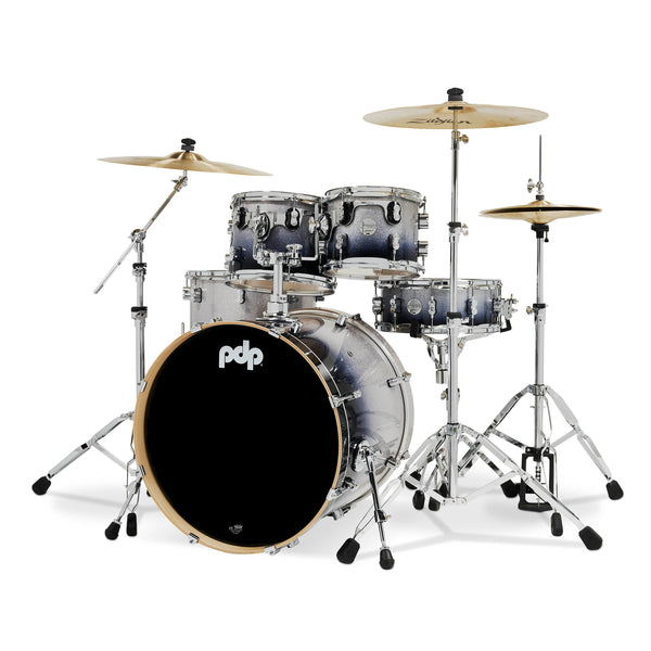 PDP Concept Maple Silver to Black Fade 5pc Drum Set - 22,10,12,16,14 - PDCM2215SB