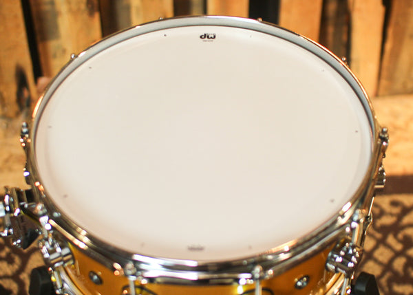 DW 5.5x14 Collector's Maple Vegas Gold Super Solid Snare Drum - SO#1288928