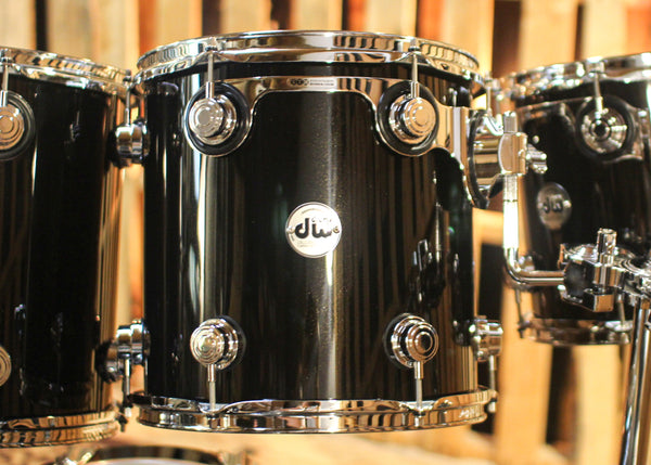 DW Collector's Birch Metallic Black Lacquer Drum Set - 20x22,10x10,12x12,13x13,14x14,16x16,7x14 - SO#1291944