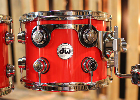 DW Collector's Maple 333 Solid Scarlet Red Drum Set - 22,10,12,16 - SO#1308441