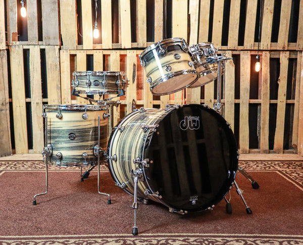 DW Exotic Performance Black Poplar Drum Set - 22,10,12,16,5.5x14 - SO#1157504