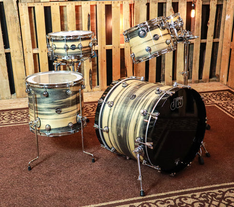 DW Exotic Performance Black Poplar Drum Set - 22,10,12,16,6.5x14 - SO#1157507