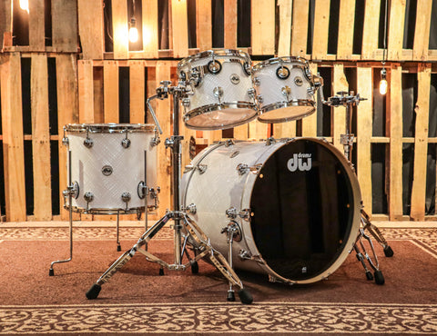 DW Collector's White Crystal Drum Set - 22,10,12,16 - SO#1149278