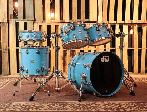 DW Collector's Egg Shell Blue Lacquer Drum Set - 20,12,13,14,5x14 - SO#993176