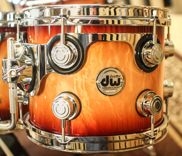 DW Collector's Red Burst Over Quilted Maple - 22,10,12,16,6.5x14 - SO#1134313