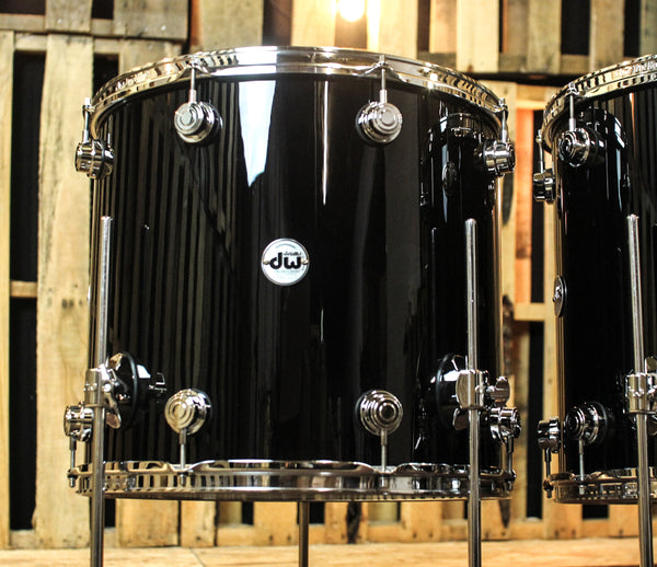 DW Collector's Maple VLT Gloss Black Drum Set - 22,12,16,18 - SO#1167899