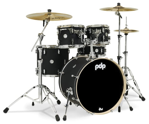 PDP Concept Maple Satin Black Finish Ply 5-Piece Kit 22/10/12/16/5.5x14