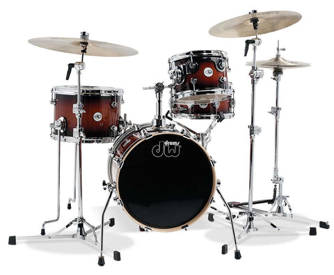 DW Design Tobacco Burst Lacquer Mini Pro Drum Set - 16,10,13,12 - DDLG1604TB