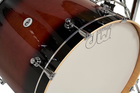 DW Design 4-Piece Tobacco Burst Lacquer Drum Set - 22,10,12,16 - DDLG2214TB