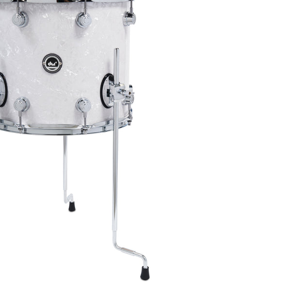 DWe 4-Piece White Marine Pearl Drum Set Bundle