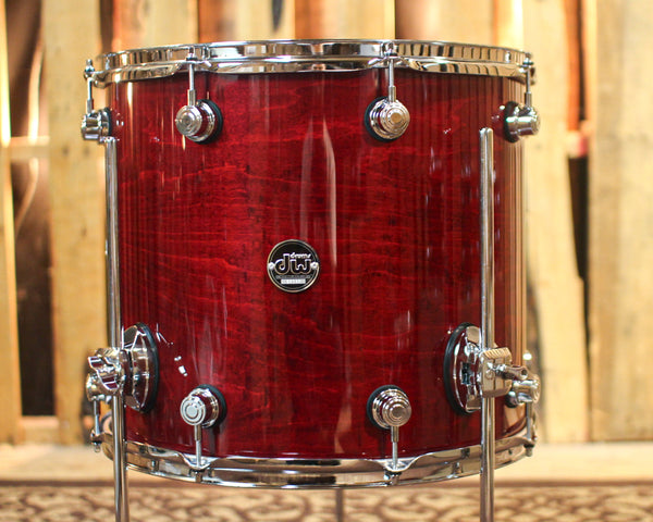 DW Performance Cherry Stain Floor Tom - 14x16