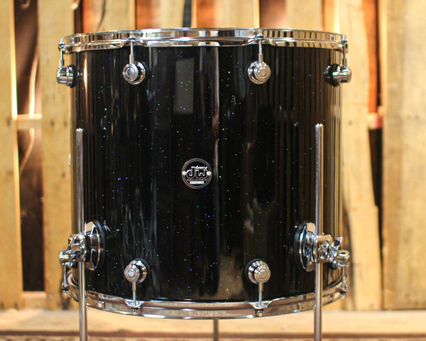 DW Performance Black Mirra Floor Tom - 16x18