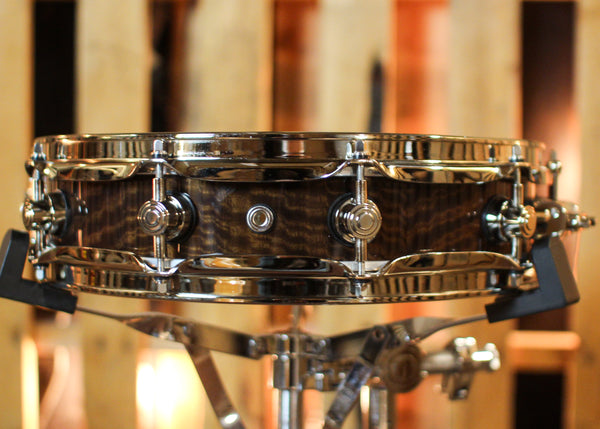 DW 3.14x14 Collector's Maple Mahogany Smoked Figured Eucalyptus Pi Snare Drum - SO#1424828