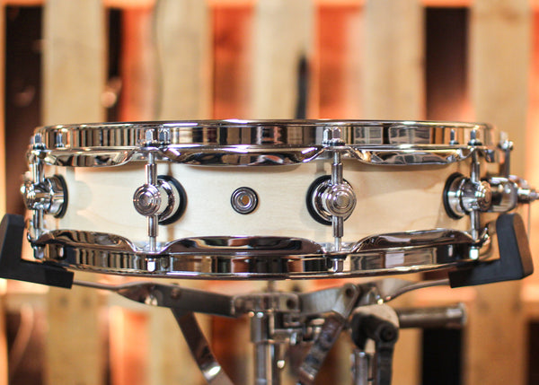 DW 3.14x14 Collector's Maple Natural Satin Oil Pi Snare Drum - SO#1358651