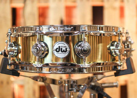 DW 4x14 Collector's Polished Bell Brass Snare Drum - DRVN0414SPC