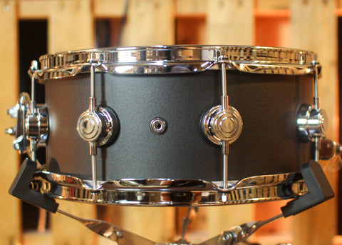 DW 5.5x13 Collector's 3mm Black Powder Coated Aluminum Snare Drum