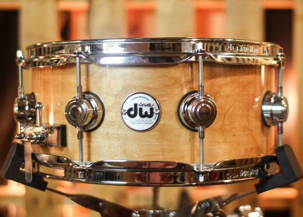 DW 5.5x13 Collector's Pure Birch HVLT Natural Lacquer Snare Drum - SO#1410015