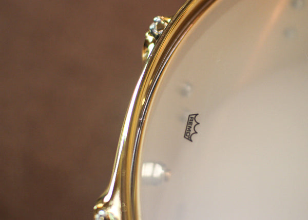 DW 5.5x14 Collector's Bell Brass Snare Drum w/ Gold Hardware - DRVN5514SPG