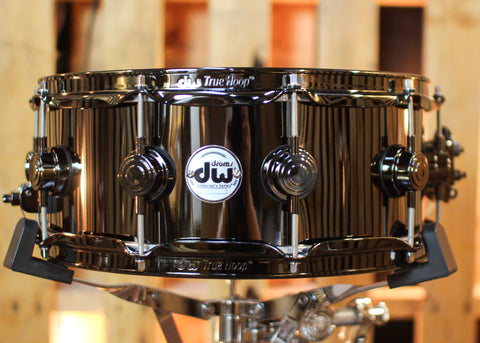 DW 5.5x14 Collector's Black Nickel over Brass Snare Drum w/ Black Nickel Hardware