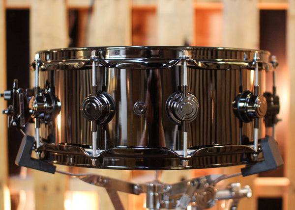 DW 5.5x14 Collector's Black Nickel over Brass Snare Drum w/ Black Nickel Hardware