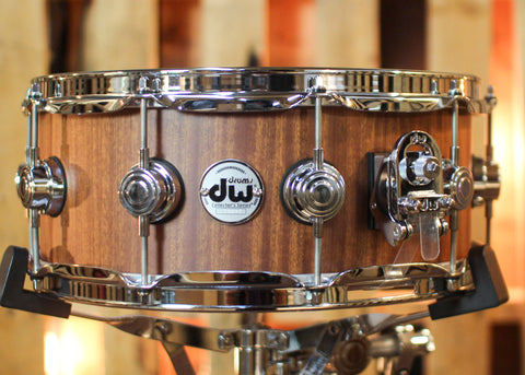 DW 5.5x14 Collector's Maple Mahogany Natural Hard Satin Snare Drum - SO#1326687