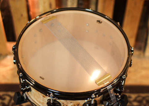 DW 5.5x14 Collector's Maple VLT Natural Lacquer over Mapa Burl Snare Drum - SO#1409987