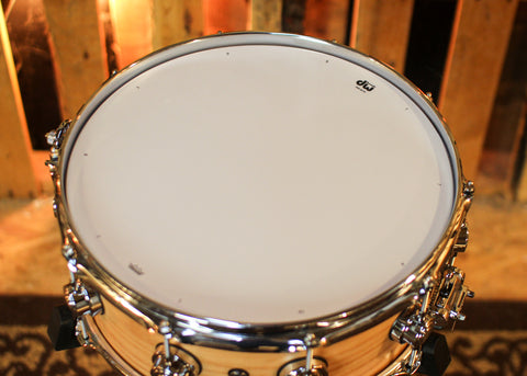 DW 5.5x14 Collector's Pure Oak HVLT Natural Hard Satin Snare Drum - SO#1424763