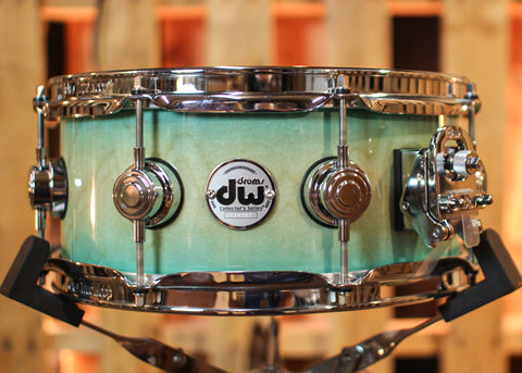 DW 5x12 Collector's Maple Mahogany Regal Blue Burst Snare Drum - SO#1353092