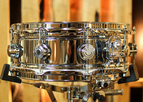 DW 5x14 Collector's Chrome over Brass True Sonic Snare Drum - DRVC0514SAC