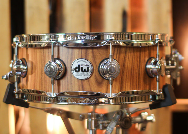 DW 5x14 Collector's Maple 333 Natural Hard Satin over Santos Rosewood Snare Drum - SO#1448314