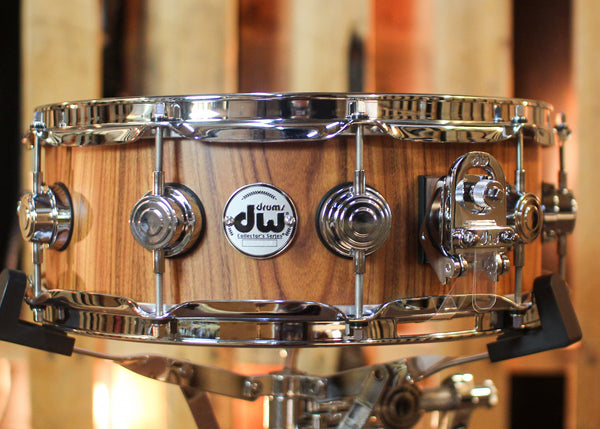 DW 5x14 Collector's Maple 333 Natural Hard Satin over Santos Rosewood Snare Drum - SO#1448314