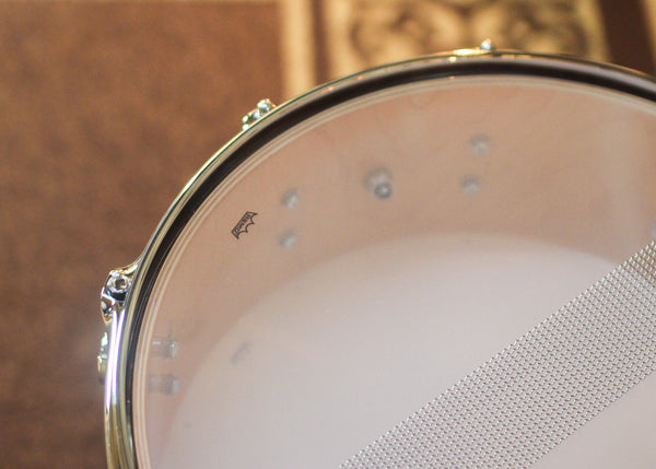 DW 5x14 Collector's Maple 333 Natural Hard Satin over Santos Rosewood Snare Drum - SO#1448314