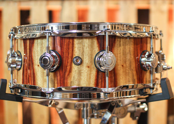 DW 5x14 Collector's Maple 333 Candy Stripe Padauk Snare Drum - SO#1315786