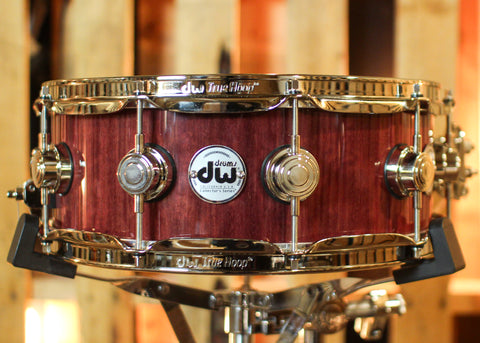 DW 5x14 Collector's Purpleheart VLT Natural Lacquer Snare Drum - SO#1430000