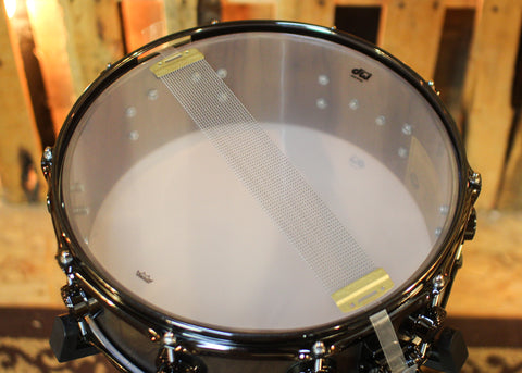DW 5x14 Collector's Pure Walnut Satin Quick Natural to Ebony Burst Snare Drum - SO#1447187