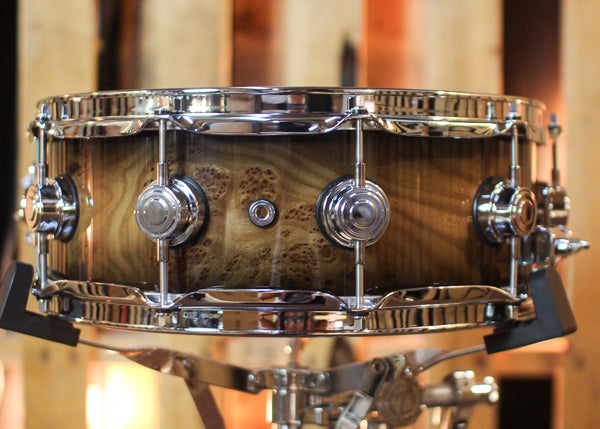 DW 5x14 Collector's SonicPly Candy Black Burst over Elm Burl Snare Drum - SO#1448319