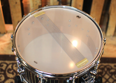 DW 6.5x14 Collector's 333 Natural Hard Satin over Pinstripe
