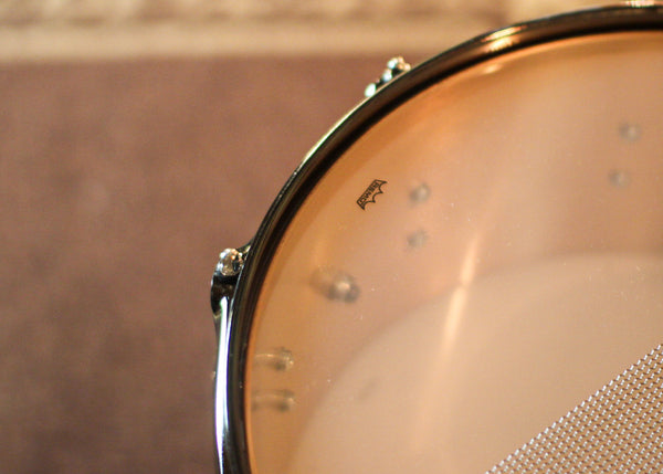 DW 6.5x14 Collector's 3mm Brushed Bell Bronze Snare Drum w/ Black Nickel Hardware - DRVZ6514SVN