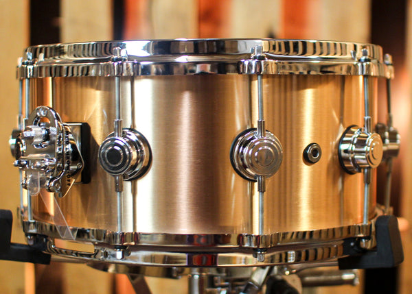 DW 6.5x14 Collector's 3mm Brushed Bell Bronze Snare Drum w/ Die Cast Hoops